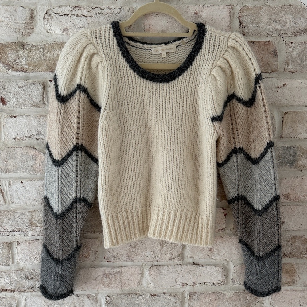 Loveshackfancy Aspyn Pullover- Cloudy Grey - image 4